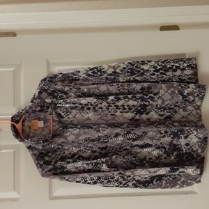 Ruby Rd Woman 16W Jacket in grays and black sparkly